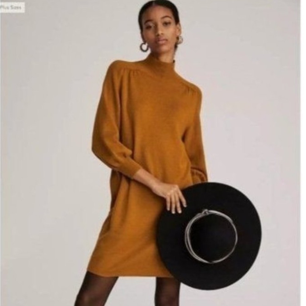 Maeve by Anthropologie Dark Golden Sweater Dress